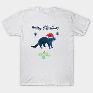 Christmas Ferret Art T-Shirt
